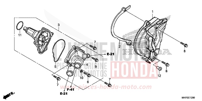 POMPE A EAU von CBR1000RR "Fireblade" GRAND PRIX RED (R380) von 2019